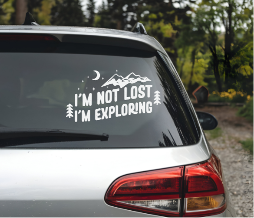 "I'm Not Lost, I'm Exploring" Car Window Decal