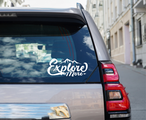 "Explore More" Car Window Decal