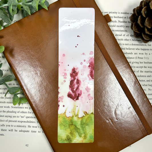 "Blush & Blossom" Watercolor Bookmark