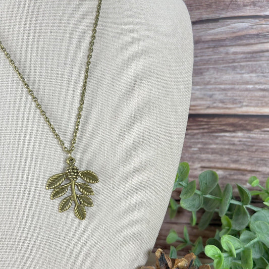 "Heritage Leaf" Antique Bronze Necklace