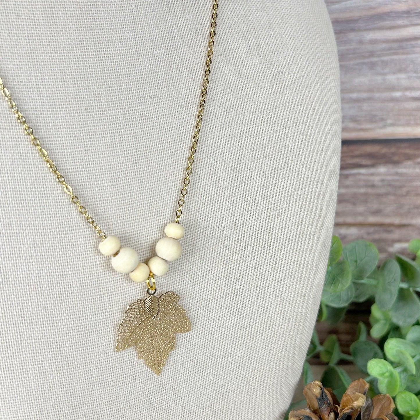 "Autumn Glow" Golden Cutout Necklace