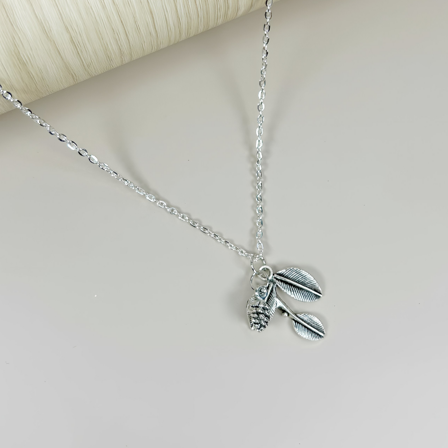 "Pine & Petal" Silver Necklace