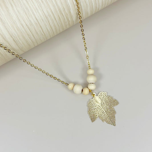 "Autumn Glow" Golden Cutout Necklace