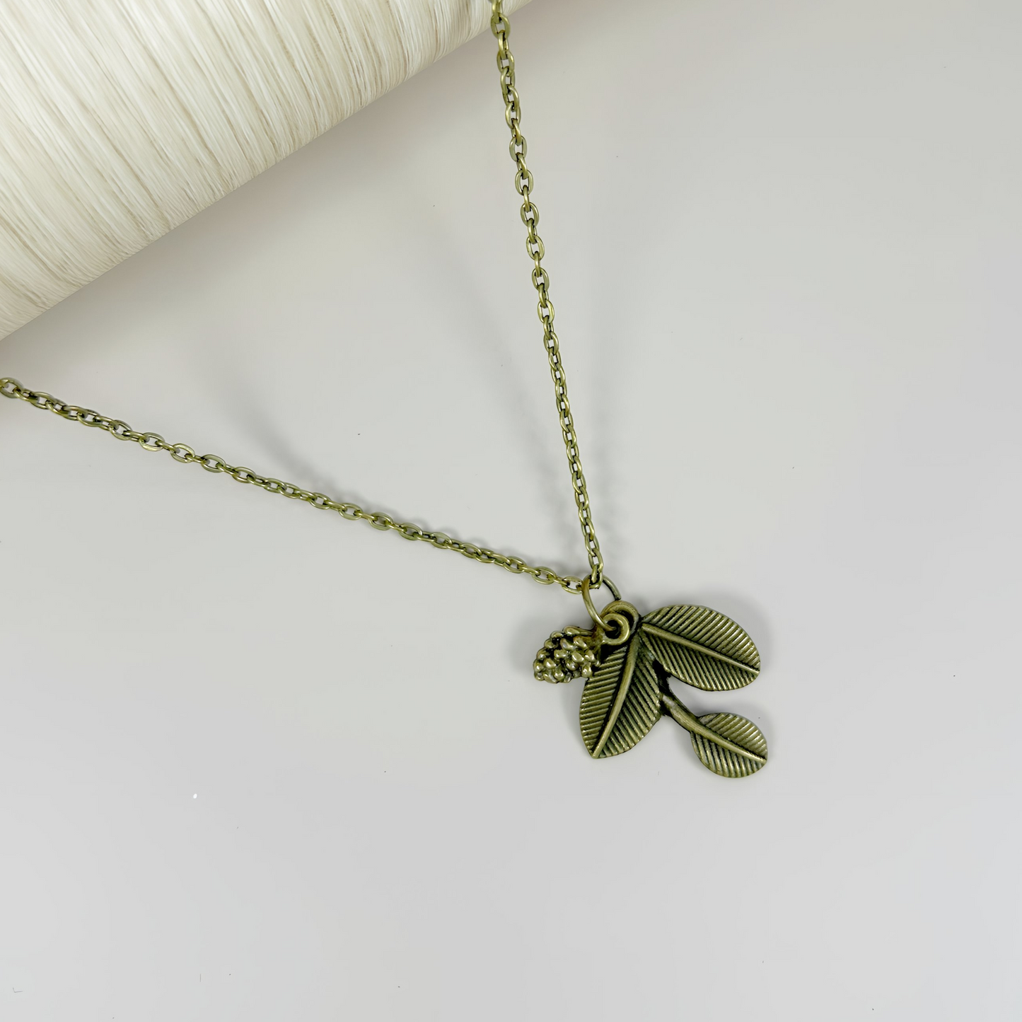 "Pine & Petal" Antique Bronze Necklace